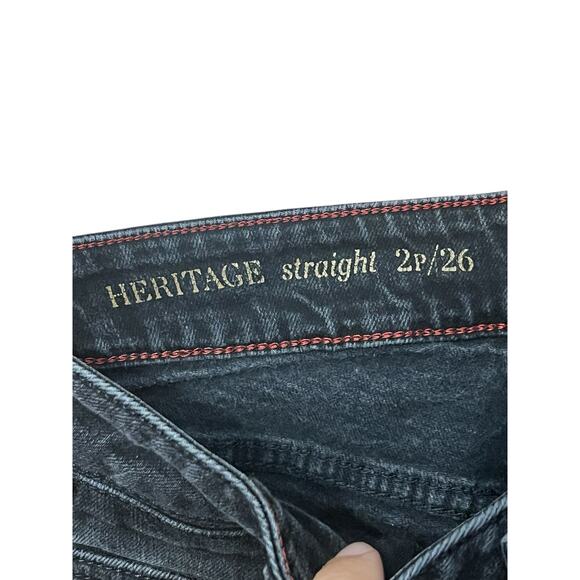 Talbots Heritage Straight Jeans Womens Size 2P / 26 Dark Denim - Picture 2 of 5